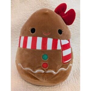 Kellytoy Squishmallows Rare HTF 10" Gina the Gingerbread Girl Christmas Plush